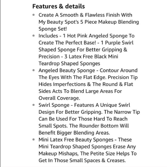 5 PIECE BEAUTY BLENDING SPONGE SET - Picture 6 of 7